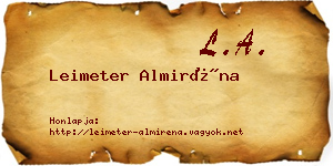 Leimeter Almiréna névjegykártya